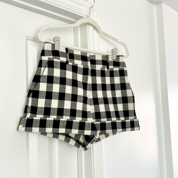 ♥️ Brand New! Veronica Beard Carito Checked Cotton Shorts